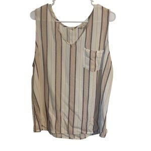 🌹Perch Striped Sleeveless Top